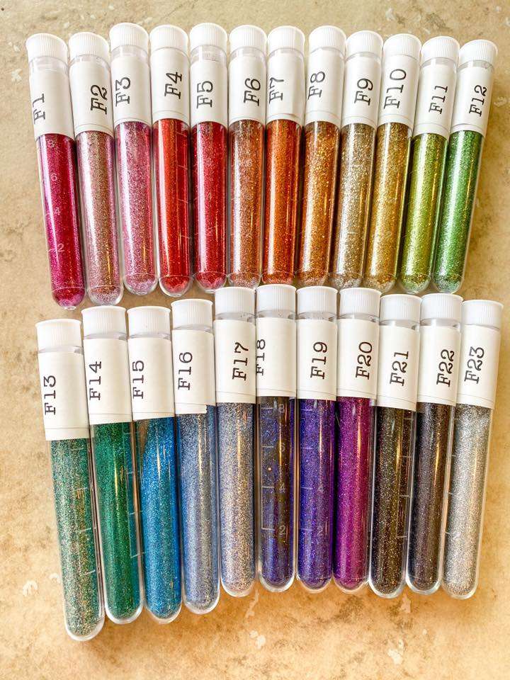 Glitter Colors for Cremation Jewelry